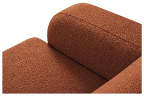 Кафяв ъглов диван от плат букле (десен ъгъл) Molino - Micadoni Home