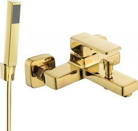 Mexen Cetus R77 смесител за вана с душ комплект, златен - 74433R77-50