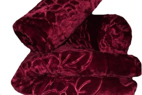 Комплект калъфки за диван и фотьойл с релефна шарка - бордо Ширина: 160 см | Дължина: 210 см