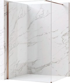 Параван за душ Rea Flexi Transparent / Brush Copper 70