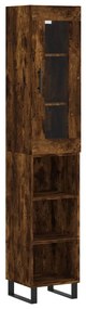 3199390 vidaXL Висок шкаф, опушен дъб, 34,5x34x180 см, инженерно дърво