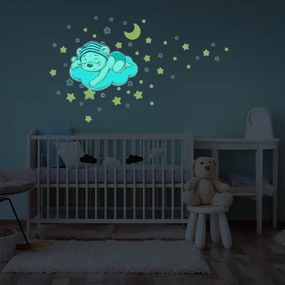 Детски стикер за стена 35x30 cm Dreamy Bear - Ambiance