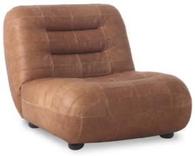 Кожено кресло в цвят кафяв коняк Wyatt – Dutchbone