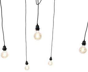 Смарт висяща лампа черна 5 светлини вкл. Wifi G95 - Cava