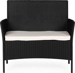 Градински диван с възглавница - ратанов диван за балкон и тераса