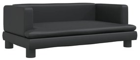 3196312 vidaXL Детски диван черен 80x45x30 см изкуствена кожа