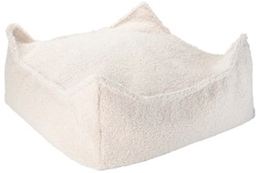Кремав детски пуф от букле Square – Wigiwama