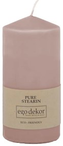 Прахово розова свещ Връх, време за горене 30 ч. Eco - Eco candles by Ego dekor
