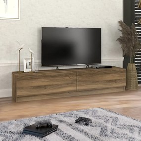 Стойка за телевизор Ahenk от меламин в цвят орех 160x31,3x32,9см.
