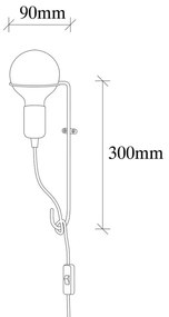 Метална стенна лампа в златисто Opviq lights Rodopi - Opviq lights