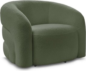 Зелено въртящо се кресло от прежда с примки от букле Elina – Bobochic Paris