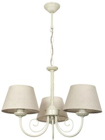 Полилей АМАЛФИ, крем, абажури Камелот Макиато, 3xE27