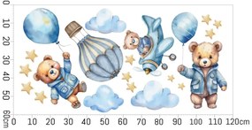 Стикер за стена за детска стая за момчета - мече Šírka: 100 cm | Dĺžka: 200 cm