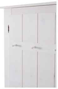 Бял гардероб от масивен бор с огледало 120x170 cm Bertram – Støraa