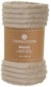 Кафяво одеяло от микроплюш 130x160 cm Fur Velvet – Casa Selección