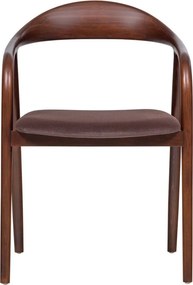 Кафяв трапезен стол с подлакътници от масивен бук Bran – WOOOD