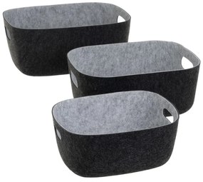 Текстилни кошници в комплект от 3 бр. 36x28x16 cm – Casa Selección