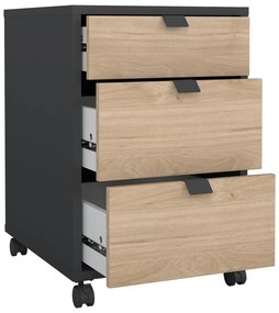 Шкаф с дъбов декор в цвят антрацит-натурален 41x61 cm Sign - Tvilum