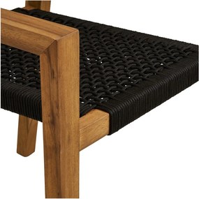 Черен градински стол от масивно дърво Anzio – House Nordic