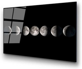 Картина върху стъкло 100x70 cm Moon Phases - Wallity