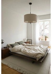 Кафяво единично легло от масивен бор с включена подматрачна рамка 90x200 cm Japan – Karup Design