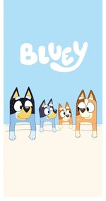 Синя-бежова памучна детска кърпа 70x140 cm Bluey – Jerry Fabrics