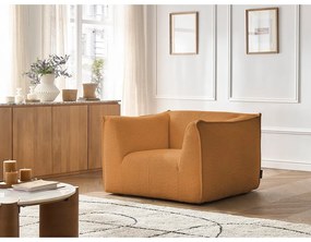 Кресло от прежда с примки от букле в цвят горчица Giorgia – Bobochic Paris