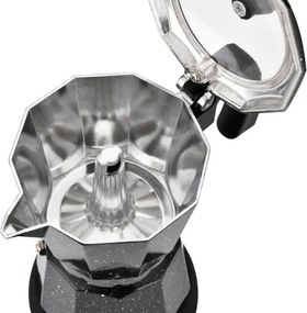 Електрическа кубинска кафеварка Klausberg KB 7998, 500W, 6 чаши, Вграден нагревател, Предпазен клапан, Черен мрамор