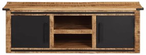 374062 vidaXL ТВ шкаф с вратички, 105x35x36 см, масивно мангово дърво