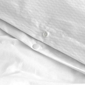 Бяла и зелена памучна завивка за единично легло 140x200 cm Corymbia - Blanc