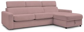 Розов разтегателен ъглов диван (променлив) Monaco – Bobochic Paris