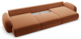 Шенилов сгъваем/с място за съхранение ъглов диван в тухлен цвят (U форма) Tonale – Cosmopolitan Design