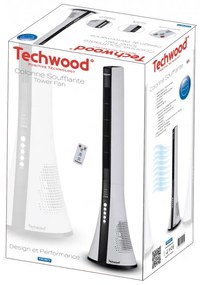 Вентилатор кула Techwood TVC-981T, 40W, Осцилация, 3 скорости, Таймер, Бял