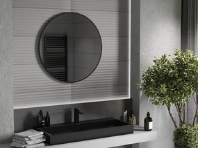 Mexen Loft кръгло огледало за баня 80 см, черна рамка - 9850-080-080-000-70