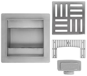 Линеен отводнител REA CROSS Nickel Brush 12x12