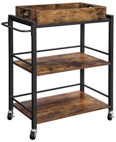 Масичка за сервиране MARGE, кафява/черна