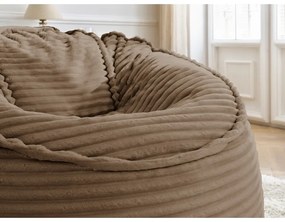 Кафяв пуф от рипсено кадифе Socrate – Bobochic Paris