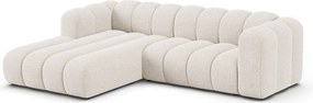 Кремав шенилов ъглов диван (ляв ъгъл) Lupine – Micadoni