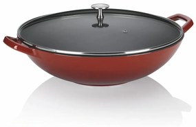 Червен чугунен тиган WOK , ø 36 cm Calido - Kela