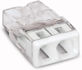 Wago Бърза връзка 2х0,5-2,5 mm2 (100бр.) бяла за твърд проводник - 2273-202