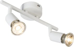 Модерен прожектор бял наклоняем 2-светлина - Jeany