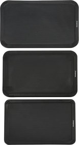 Комплект ножове и дъски за рязане Klausberg KB 7980, 8 части, Неръждаема стомана, Стойка, Черен/инокс