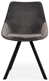 Столове за хранене от сиво кадифе в комплект от 2 броя Ritz - Tenzo