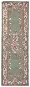 Пътека от зелена вълна , 67 x 210 cm Aubusson - Flair Rugs