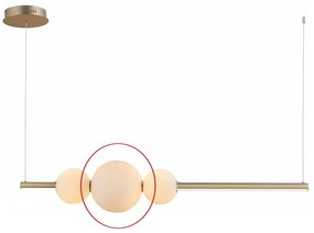 Azzardo - Резервно стъкло за полилей SANDRA бял - голям Ø 22 см