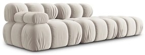 Бежов кадифен модулен диван 282 cm Bellis – Micadoni