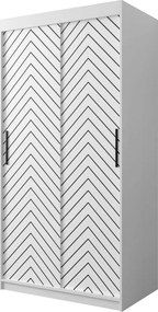 Плъзгащ се гардероб Jodelka-Leuko-Mauro-Дължина: 100 cm