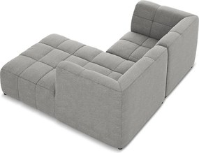 Сив ъглов диван от прежда с примки от букле (десен ъгъл) Aloha – Makamii