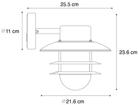 Индустриален стенен аплик стомана IP44 - Shell