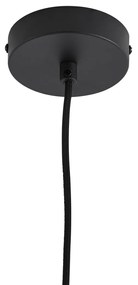 Дизайнерска висяща лампа черна с дъгово стъкло 35 см - Mallon